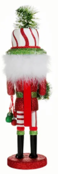 17" Decorative Hat Nutcracker--Candycane