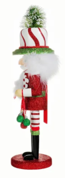 17" Decorative Hat Nutcracker--Candycane