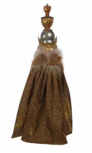#56 17.5" Gold King Nutcracker w/ Fur