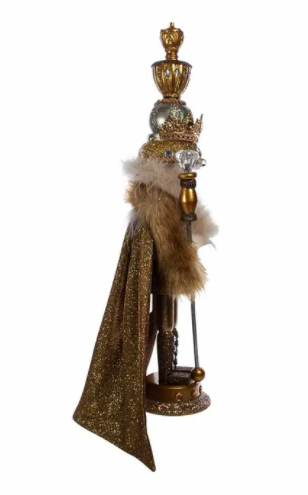 #56 17.5" Gold King Nutcracker w/ Fur