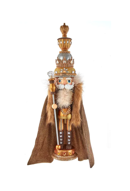 #56 17.5" Gold King Nutcracker w/ Fur