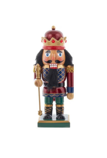 #13 9" Soldier & King Nutcracker--Red Crown