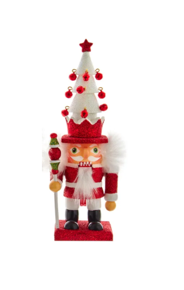 #20 9.25" Tree Hat Nutcracker--Red